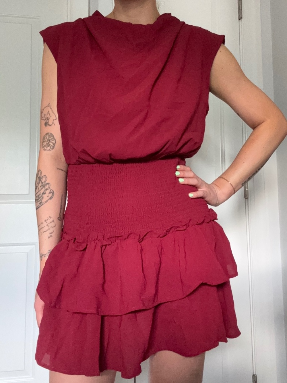 Burgundy TCEC Mini Dress
